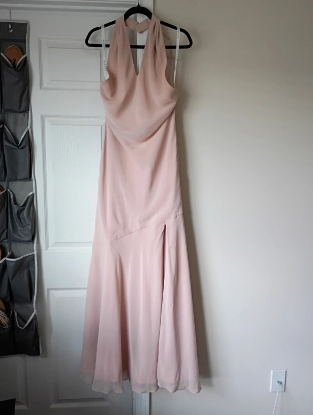 Azazie Size A8 Elegant Blush Halter Evening Dress